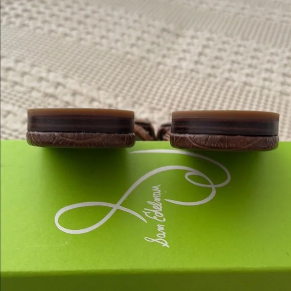 Sam Edelman Brown Slide Sandals Leather H-Style NEW IN BOX - Picture 3 of 4